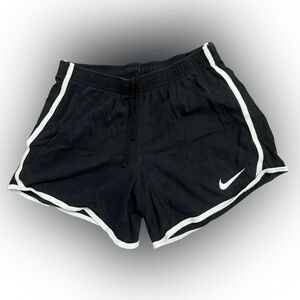 Nike Girls Soft Black Running Shorts with White Trim Size X Large